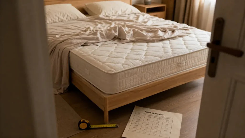 Matelas taille : 160x200 pour deux dormeurs, guide rapide chambre