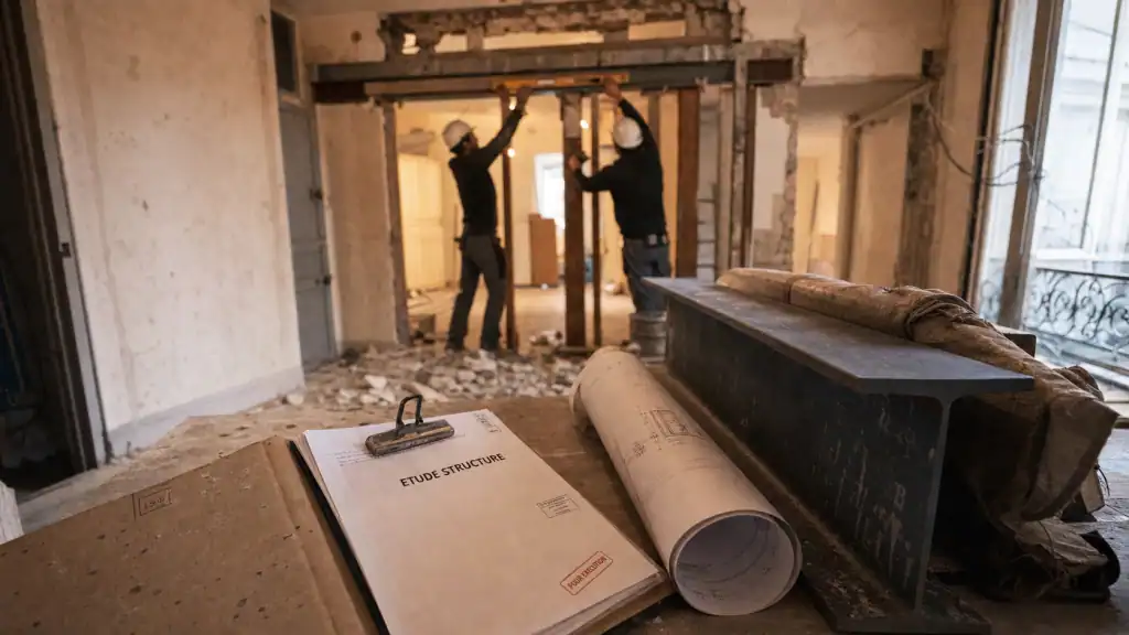 Mur porteur IPN : prix, études et chantier en appartement