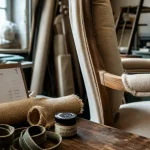 Rénovation fauteuil Voltaire en atelier : crin ou mousse, devis visible