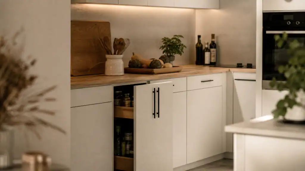 Rénover sa cuisine sans changer les meubles : façades mates, crédence effet béton et poignées noires