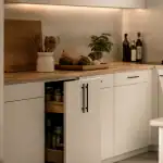 Rénover sa cuisine sans changer les meubles : façades mates, crédence effet béton et poignées noires