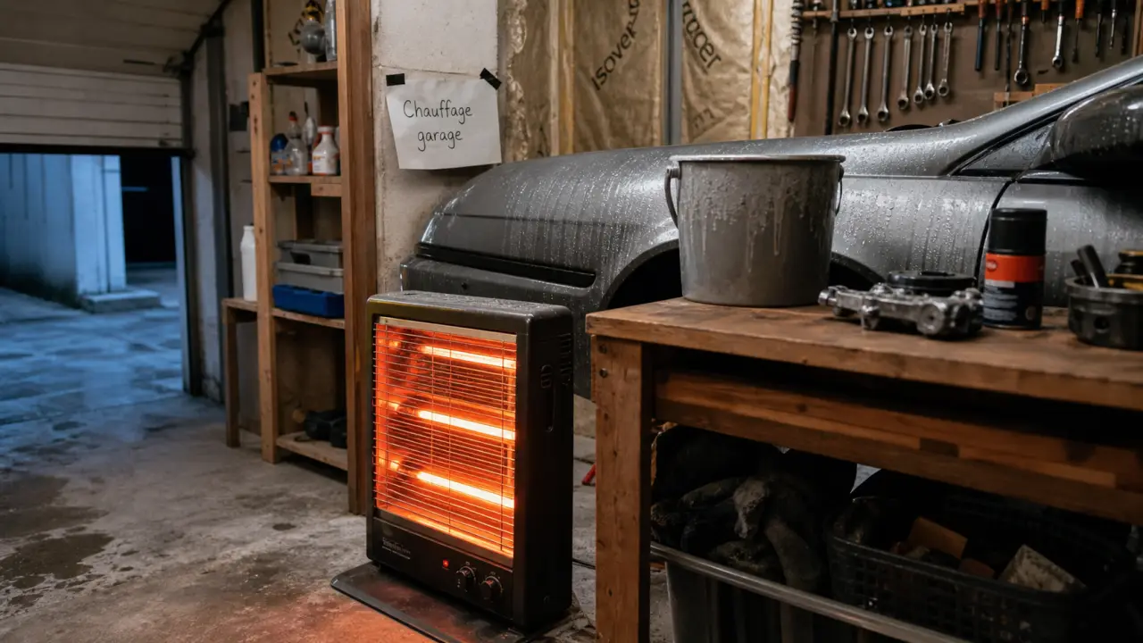 Chauffage pour garage : radiateur infrarouge dans un garage
