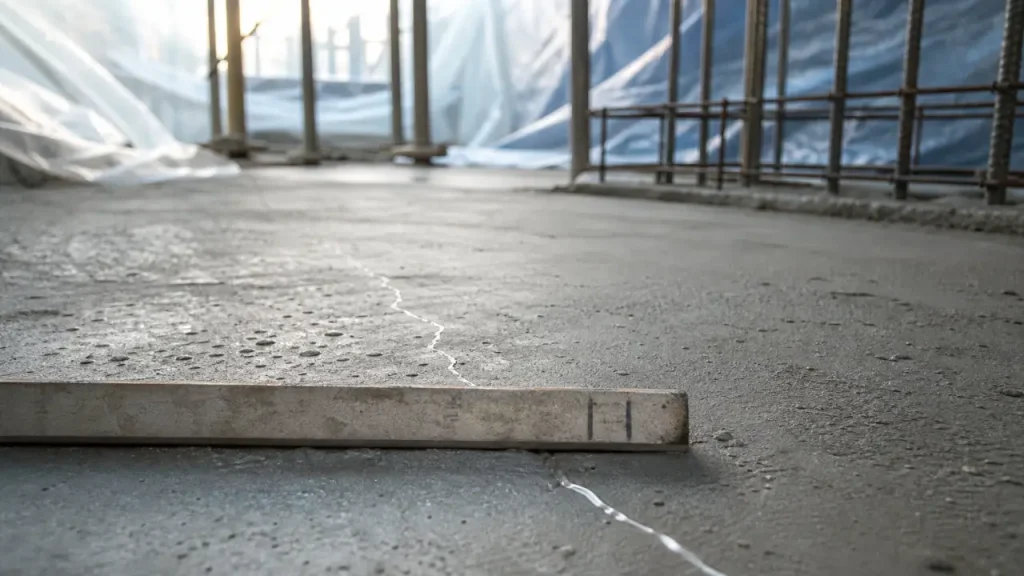 Dalle béton qui fissure au séchage : microfissure de retrait, fissure traversante ou alerte structurelle ?