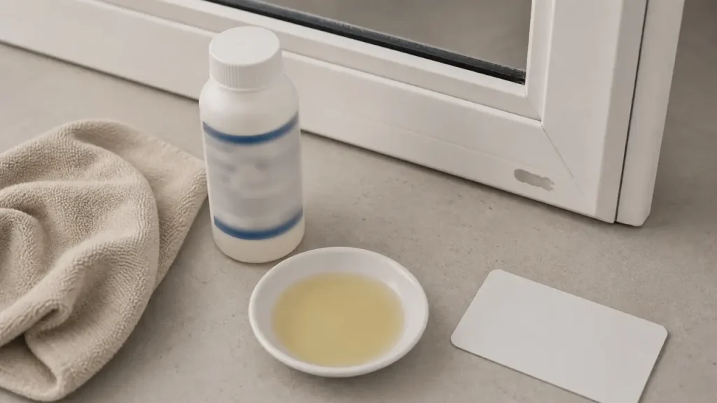 Enlever la colle sur une fenêtre PVC sans l’abîmer : huile, alcool isopropylique ou acétone