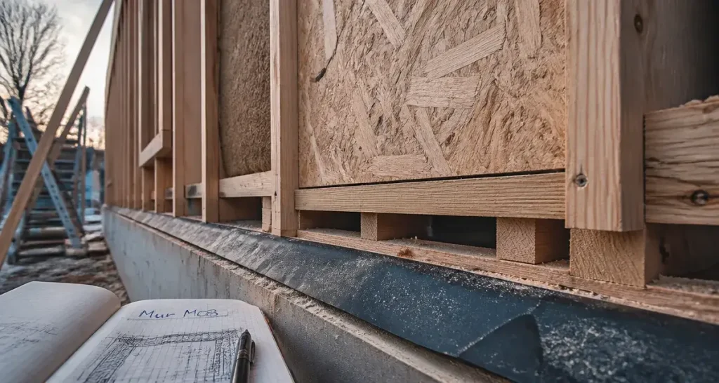Mur à ossature bois : montants, OSB 12 mm et pare-pluie sans erreur