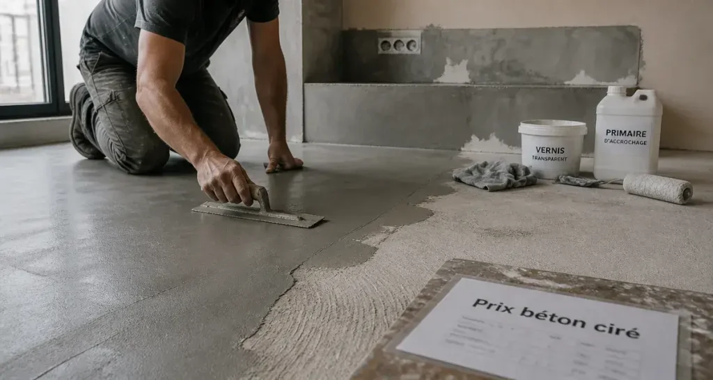 Prix du béton ciré au m² : budget, pose et facteurs de variation