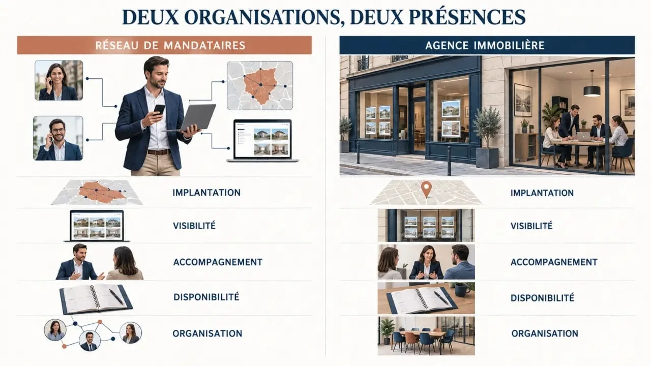 Immobilier en réseau et agence classique : comparaison des modes d’organisation