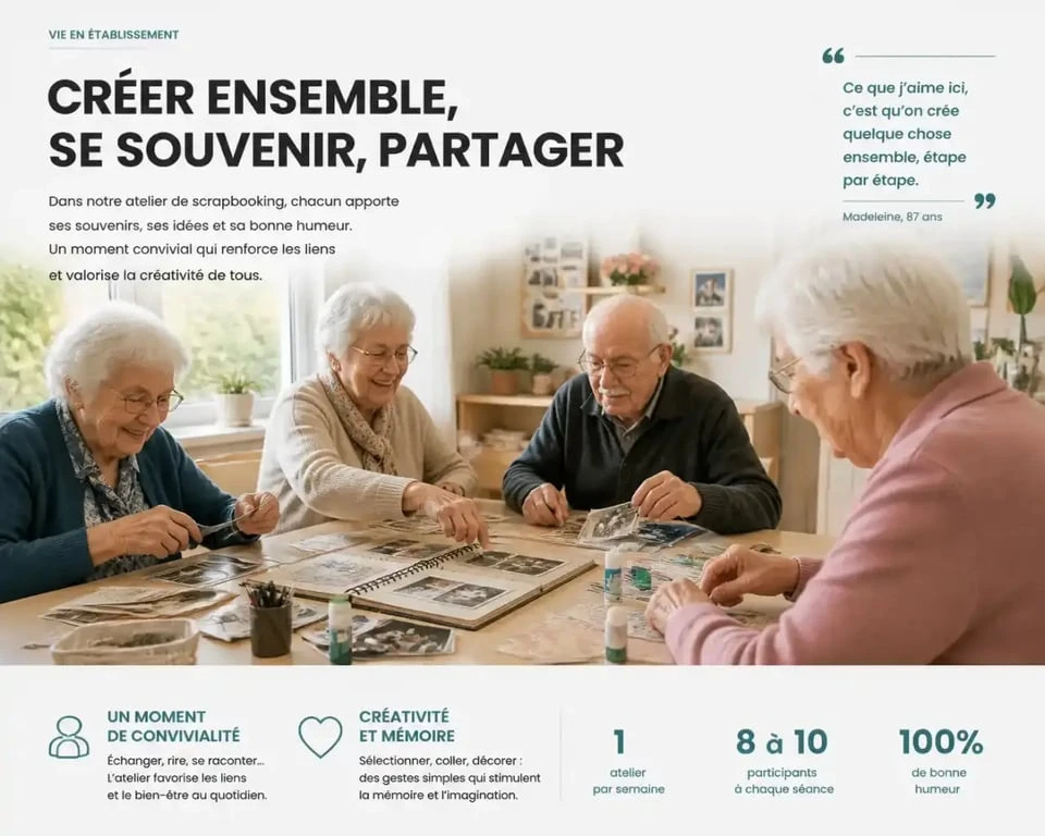 Atelier collectif de bricolage facile pour personnes agees en maison de retraite