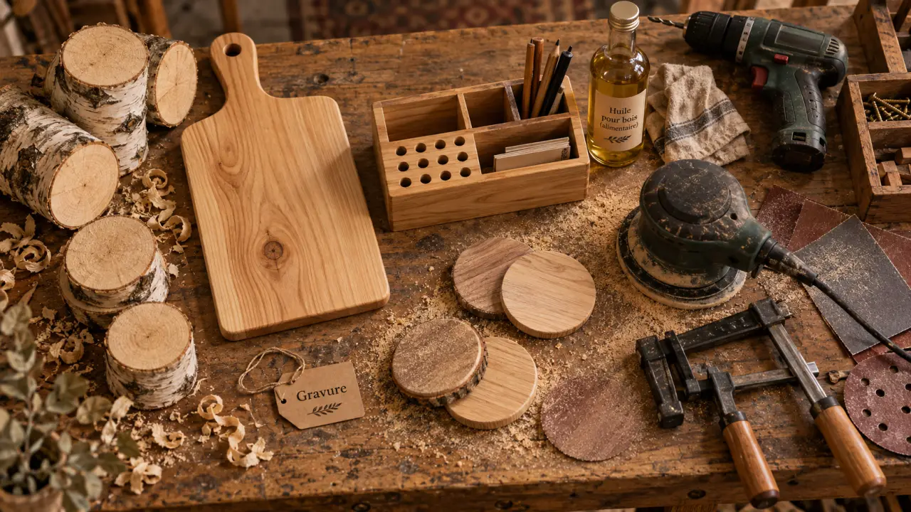 Fabriquer des objets en bois en atelier : bois, ponçage et finition
